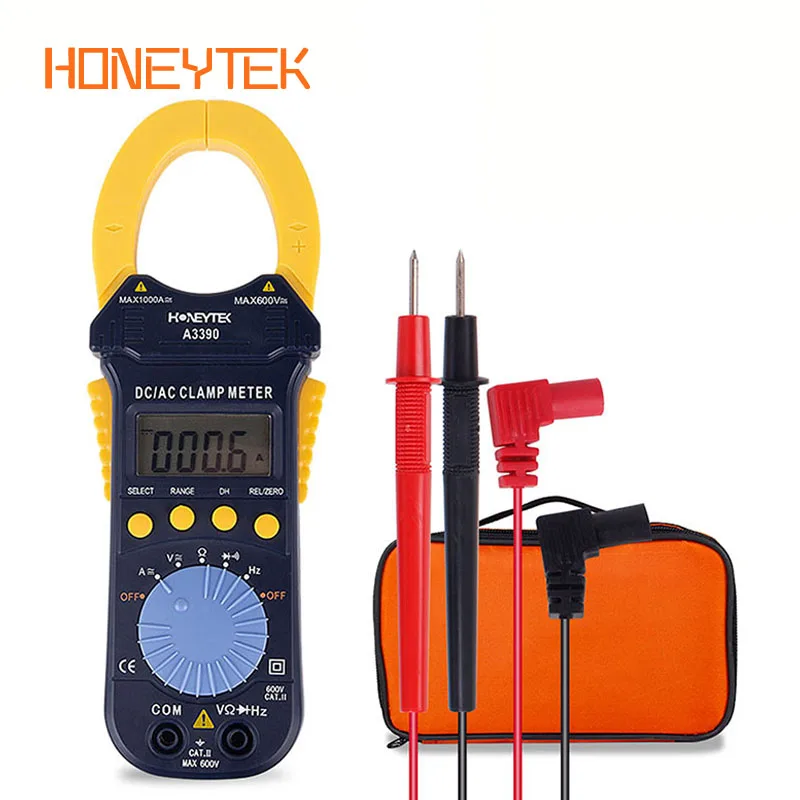 Цифровой мультиметр HONEYTEK A3390 токоизмерительный мини Зажим