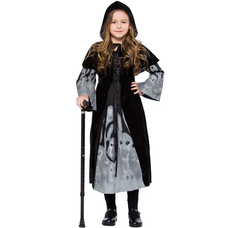 Kids Light Glowing Forsaken Souls Costume for Girls Grim Reaper Costumes Halloween |