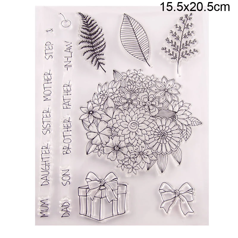Flower Bow Gift Clear Stamps 01