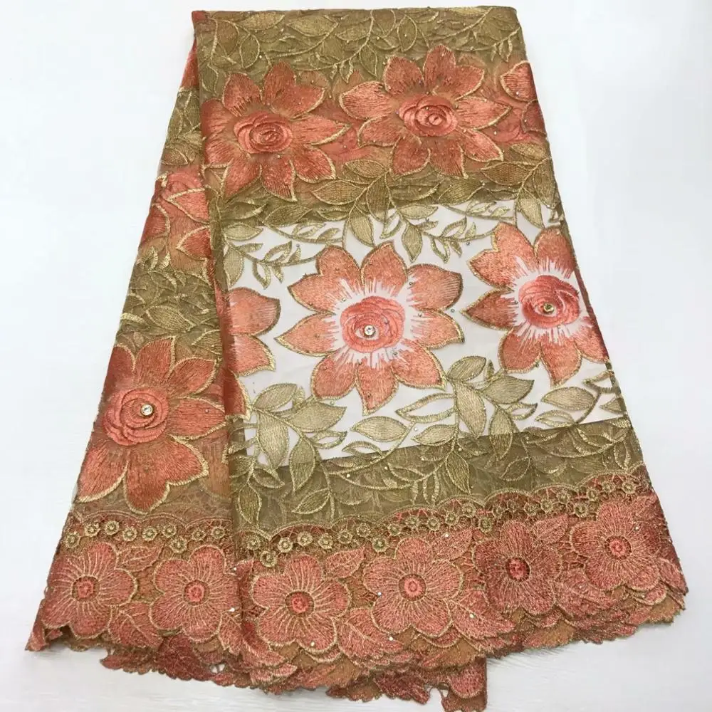 

African Lace Fabric 2020 Embroidered Nigerian Laces Fabric Bridal High Quality French Tulle Lace Fabric For Women Dress