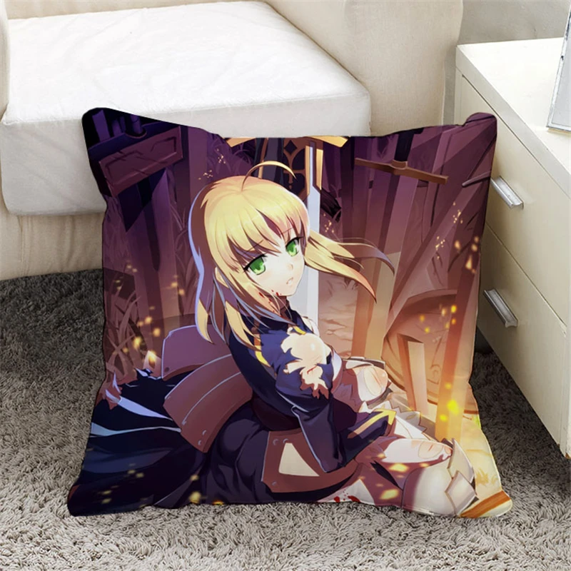C Мультфильм Fate/Zero Saber аниме Fate/Grand Order Alter двухсторонняя печатная пятнистая наволочка внутренняя наволочка Подушка Декор - Цвет: C