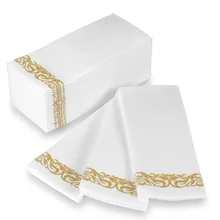 Hand-Towel Paper Napkins Disposable Kitchen Decorative Absorbent Linen-Feel-Paper Bathroom