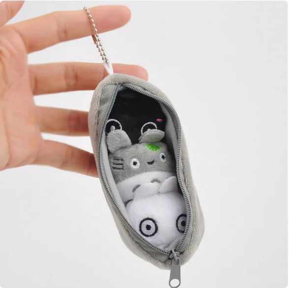 Totoro 12 шт./лот японского аниме, плюшевая мелкий горох подвеска с мягкой игрушкой кукла раскладушка кукла плюшевый брелок 13 см сумка Подвеска - Цвет: Totoro