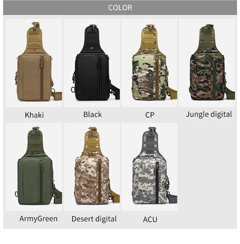 USB Opladen Borst сумка Wandelen сумка Militaire Tactische Mannen Leger Tassen камуфляж Schouder Sling Vissen Blaso Reizen кемпинг