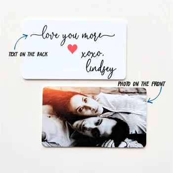 

Custom Wallet Card for Husband, Wallet Insert, Personalized Metal Wallet Love Card with Photo, Printed Picture & Message Card