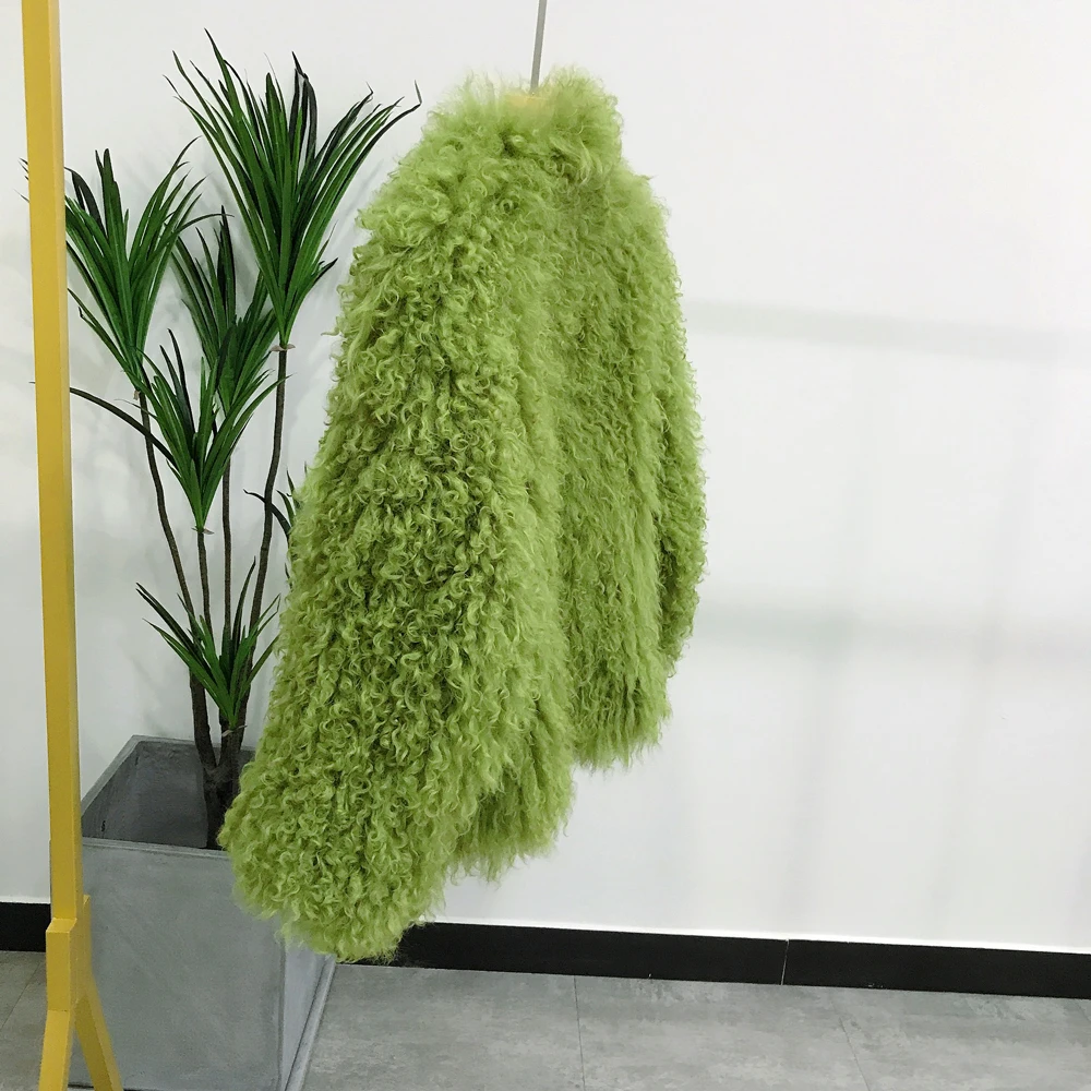 Best Grass Green Color AU1036 Quick Shipping New Fashion 100% Real Hand Knit Sheep Fur Overcoat 2020 1 Best Grass Green Color AU1036 Quick Shipping New Fashion 100% Real Hand Knit Sheep Fur Overcoat 2020 1