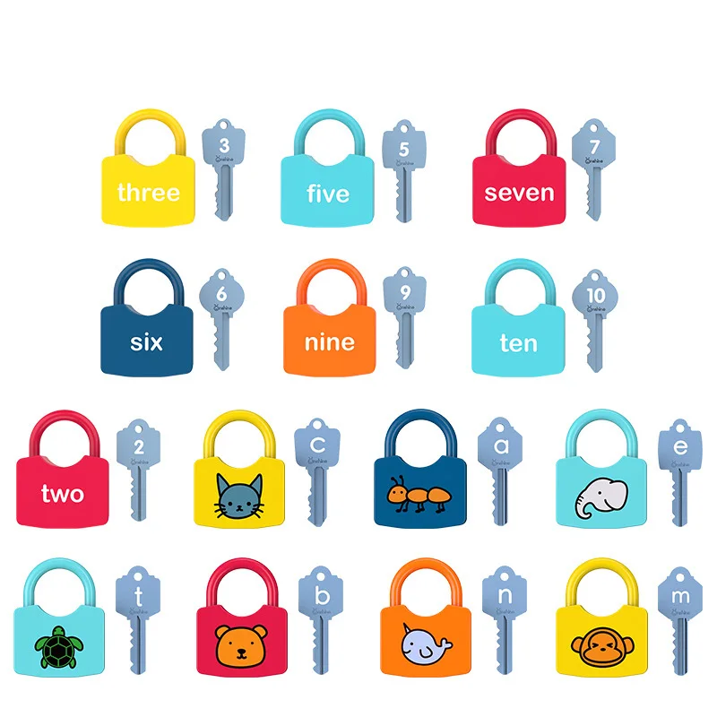  Montessori toy infant early education center teaching AIDS alphanumeric unlock toys 3-6 years old e - 4000510497471