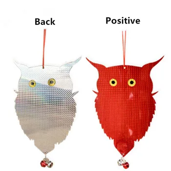 

Hot Outdoor Garden Bird Repellent Hanging Fake Owl Laser Reflective Owl Scarecrow Scares Birds Pigeons Woodpecker