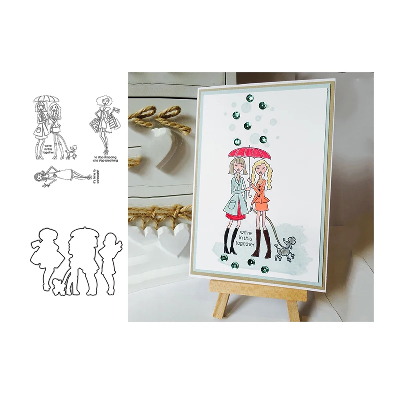 JCarter штампы для резки металла и резиновые дизайнердизайнерский Зонт тонкий леди