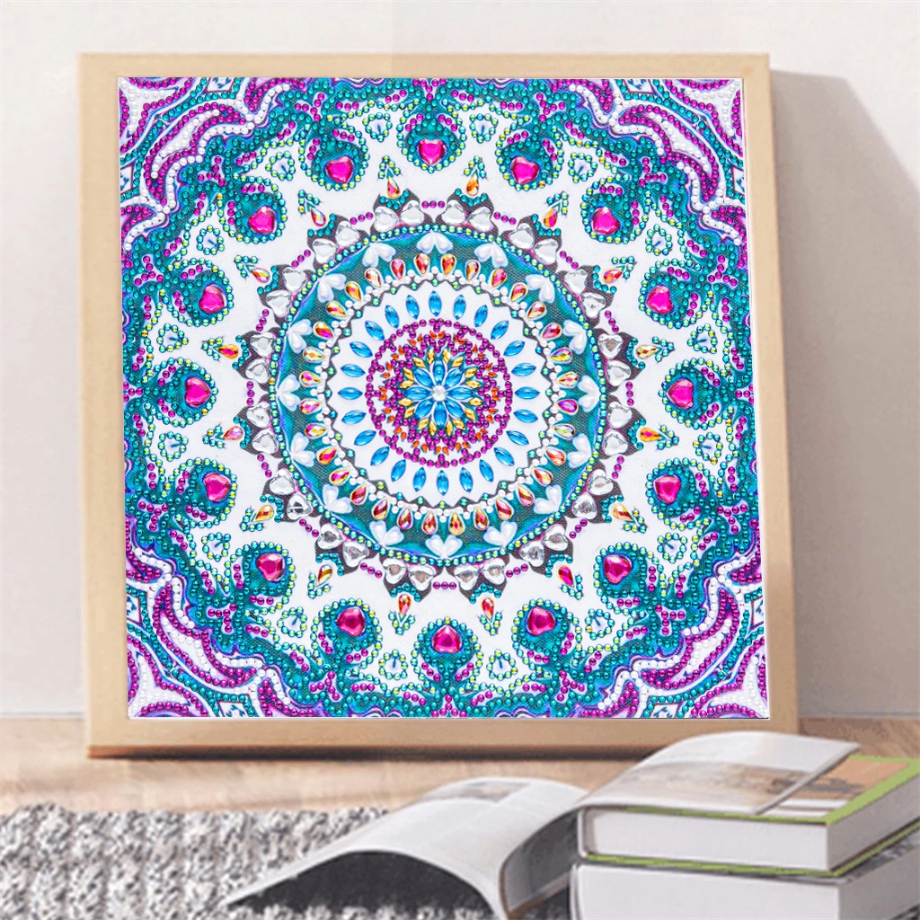 DIY Mandala Flower 5D Diamond Painting Embroidery Cross Stitch Set Home 30*30cm 