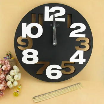 

3D Round Wall Clock Modern Design Brief Simple Kitchen Wall Watch Gifts Digital Large Decorative Large Living Room BB50WC