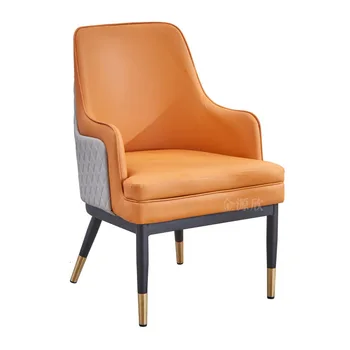 

Talks on Tables and Chairs Modern Light Luxury Leather Iron Western Restaurant Cafe Table Chair