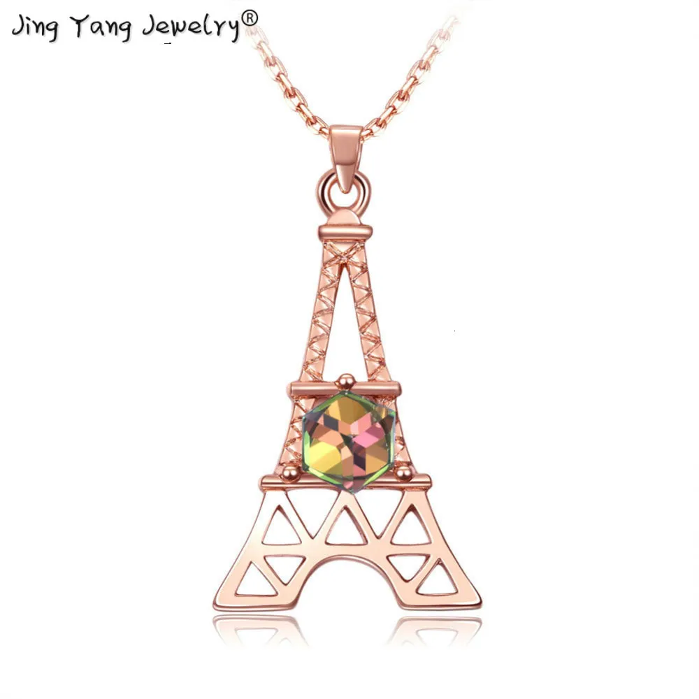 

Fashioned Gift in Gold Pink Silver Square of Austrian Color of Crystal of Fascinating Collars &Pendant with gems and pearls