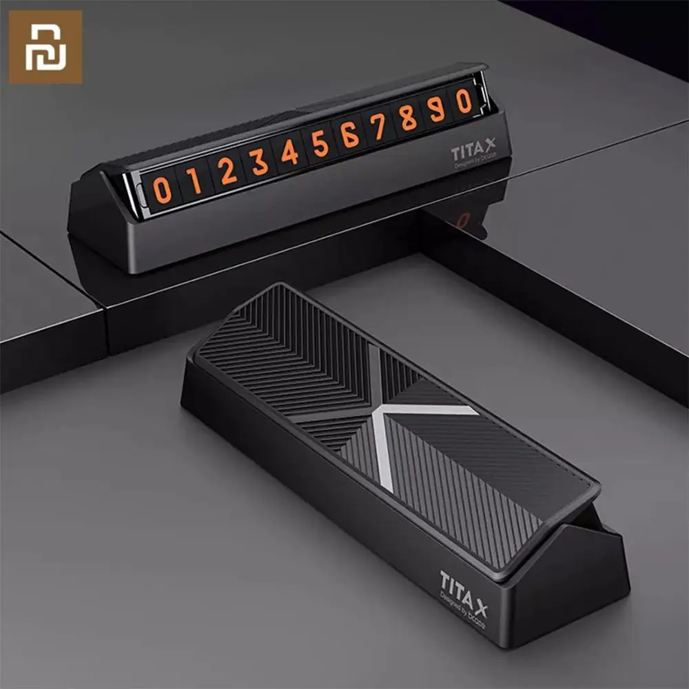 Carrying Case Youpin TITA X Share To Bcase Flip Type Car Temperary Parking DIY Phone Number Card Plate Stickers Mini Car Decoration