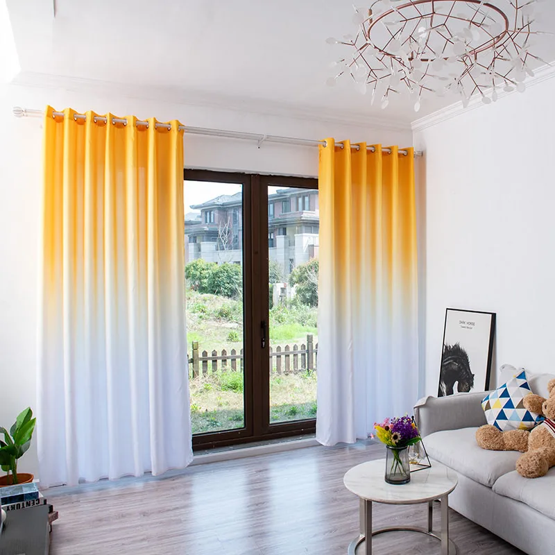 

Gradient color window curtains living room bedroom kitchen curtains and blackout curtains for window shading