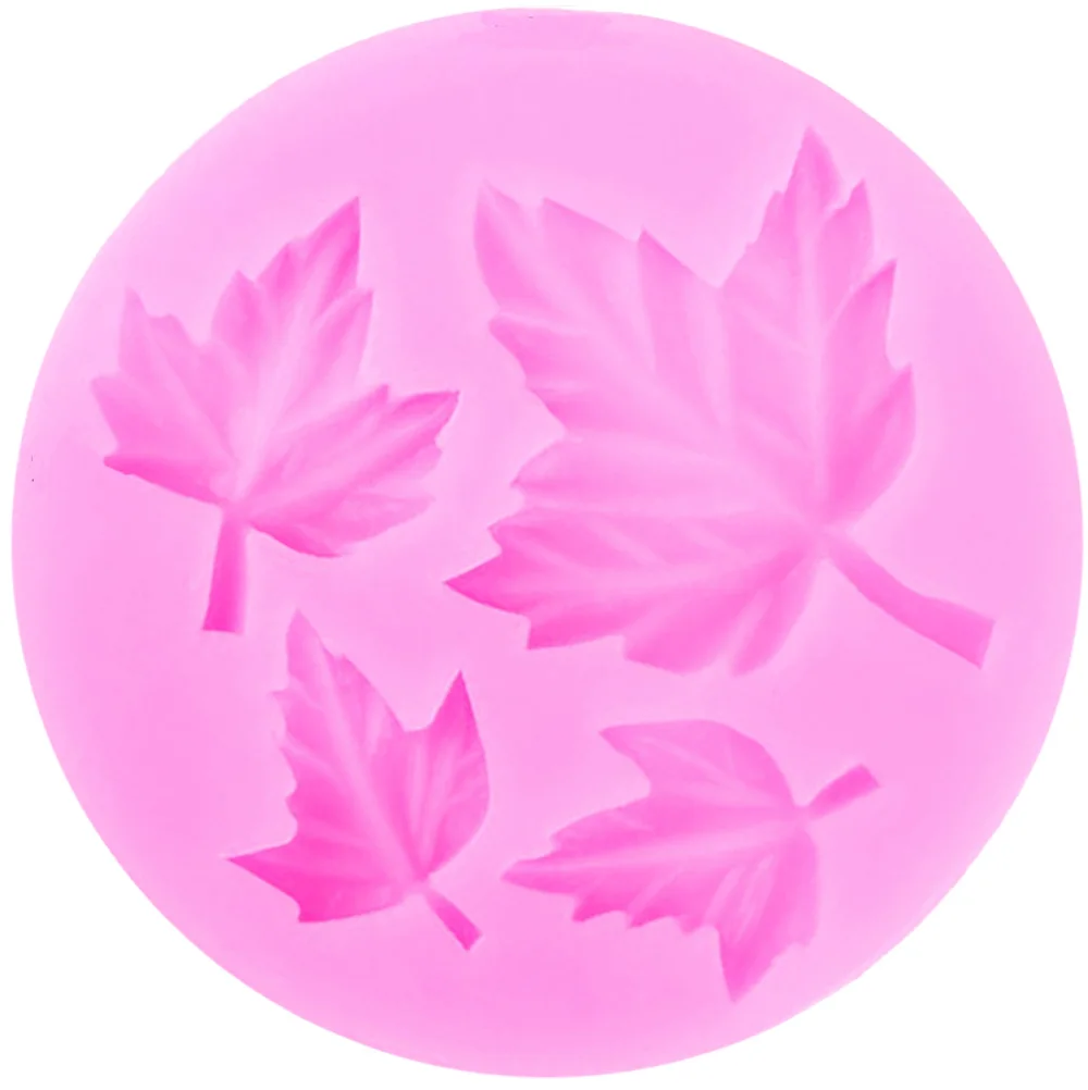 Kaymiklee M098 силиконовые 4 отверстия из кленовых листьев Fondant(сахарная) Сахарная паста из бисера форма пресс-форма для украшения выпечка торта DIY Инструменты