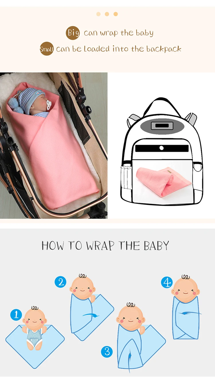 Cobertor do bebê infantil 100% algodão malha