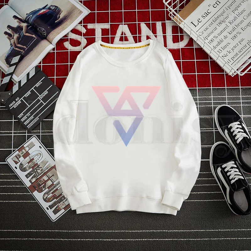 

Seventeen Kpop Men Hoodies Sweatshirt Print Trend Mens Clothes Hip-Hop Male Crewneck Hoodies Men