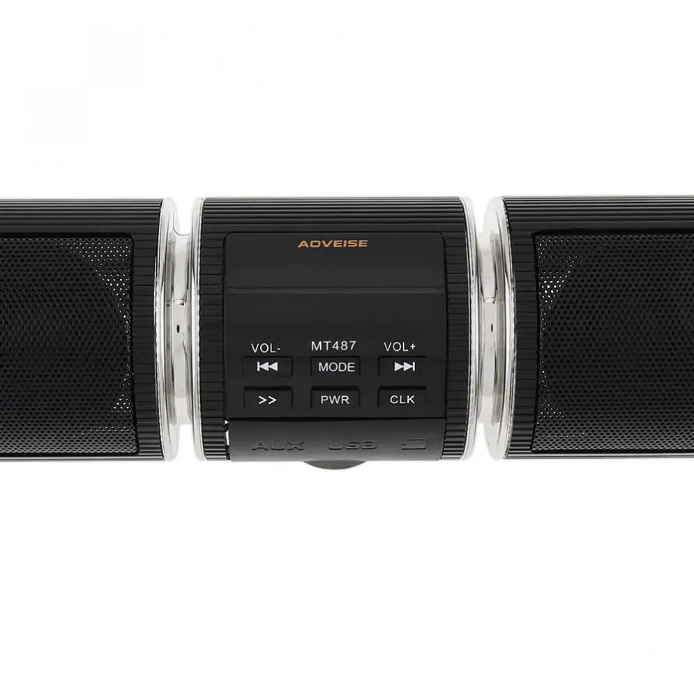 MT487 мотоцикл fm-радио Bluetooth стерео музыкальный плеер водонепроницаемый Противоугонный с USB Mp3 AUX интерфейсом и экраном дисплея