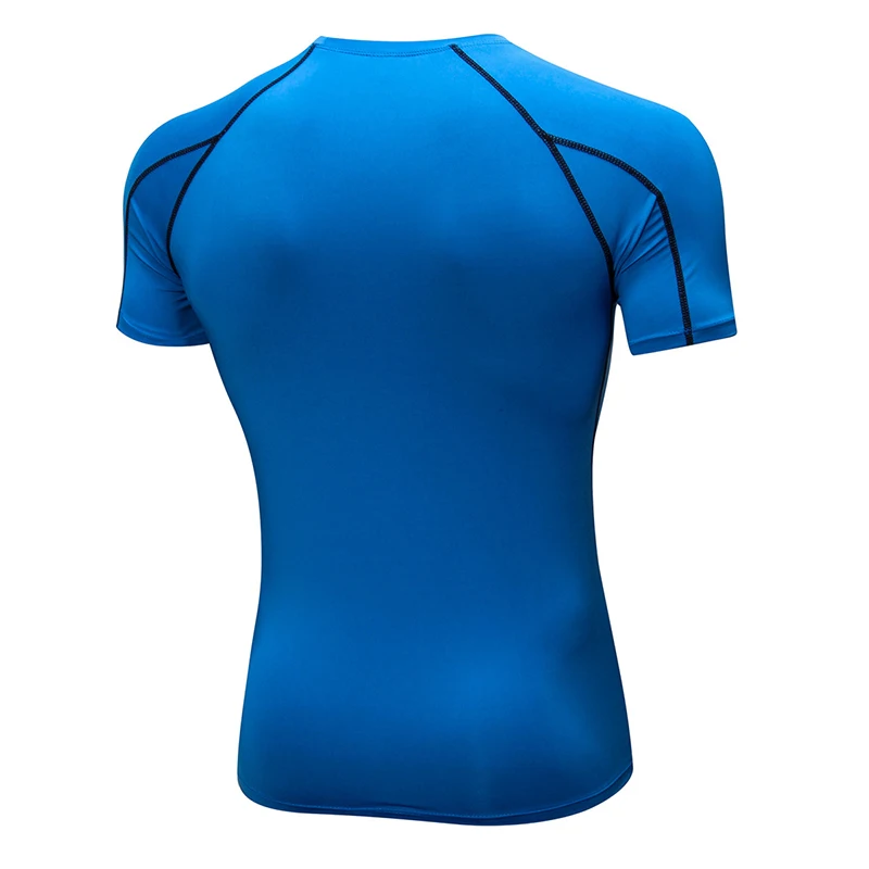 Acefancy Black Cop Top Compression Short Leeve T Shirt Sport for Men Gym Shorts Stretchy Tops 71605 Male Sportwear Gym Clothes