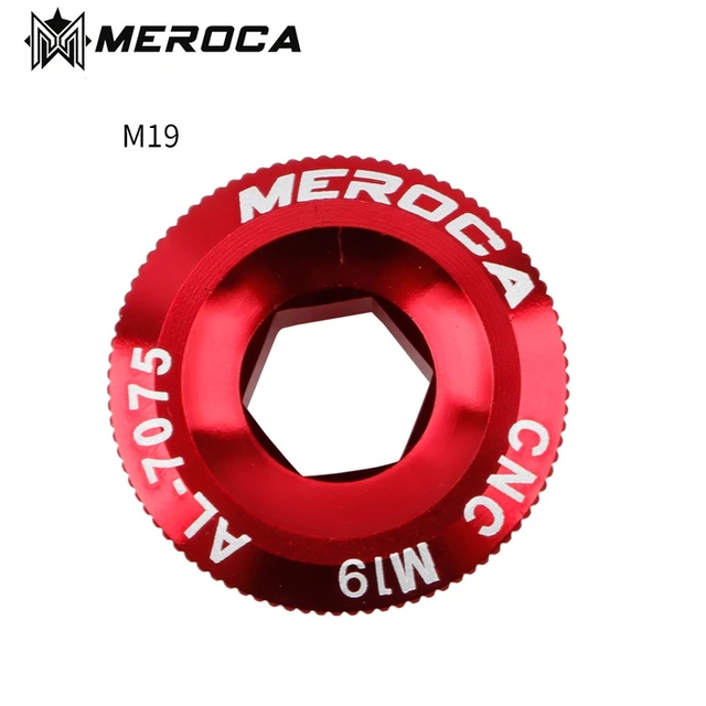 MEROCA MTB Aluminum Alloy CNC Screw Mountain Bike Crank Cover Screws M18/M19/M20 Bolt For SHIMANO Iamok M19 Red IXF NEW