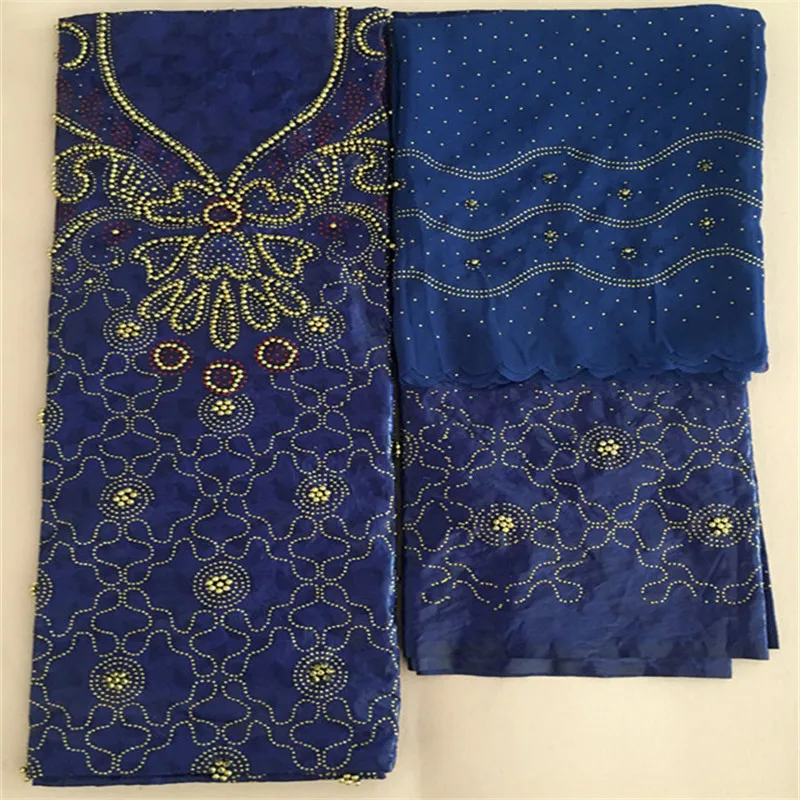 

3in1 Soft atiku fabric purple lace fabric high quality bazin riche with Beads and stones latest bazin brode getzne lace