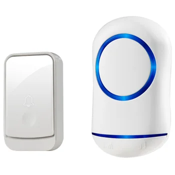 

MOOL Eu Plug Doorbells 45 Songs Wireless Door Bell Set Home Security Doorbell+Receiver Rainwater Infiltration-Proof