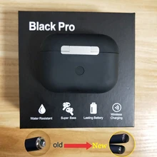 Newest blackpods wireless bluetooth earphones with QI charging Pressure sensor earbuds Rename and GPS function PK i500 i400 pro
