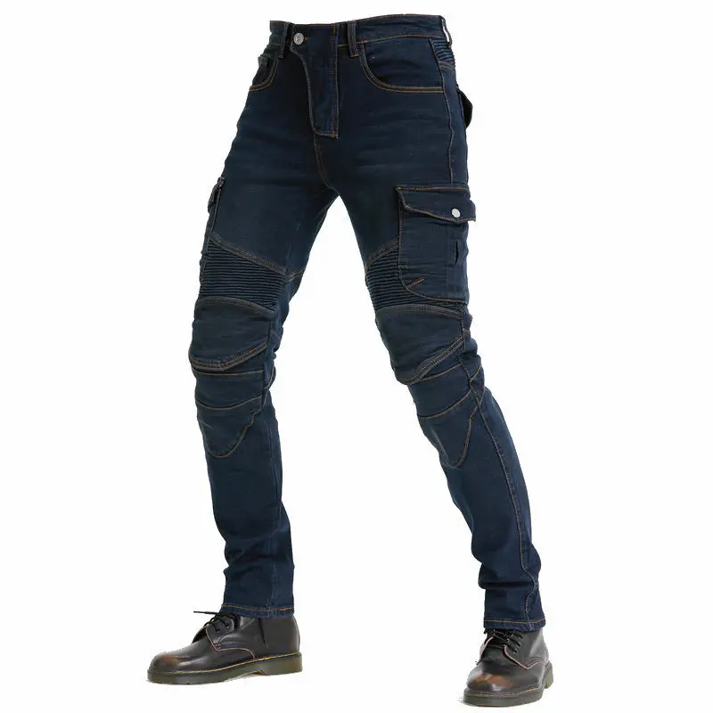 jeans de verão com joelheira de malha 4 x