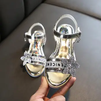 

Girls Sequins Sandals 2020 New Soft Bottom Bright Diamond Princess Shoes Hot Sale Baby Sweet Rhinestone Sandals Crystal Shoes