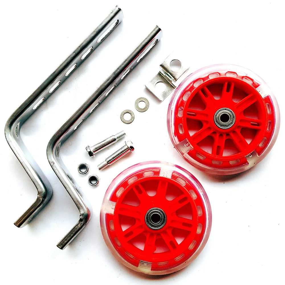 Bicycle Auxiliary Wheels Silent 12-20 Inchces Universal Cycling Children Learning With Light Parts Bike Safety Support Balance