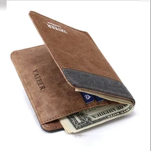 Fashion Men's Wallets Denim Canvas Thin Men's small Wallet Men's Purses Short Mini Burse Male Money Purse Card Holder 878179