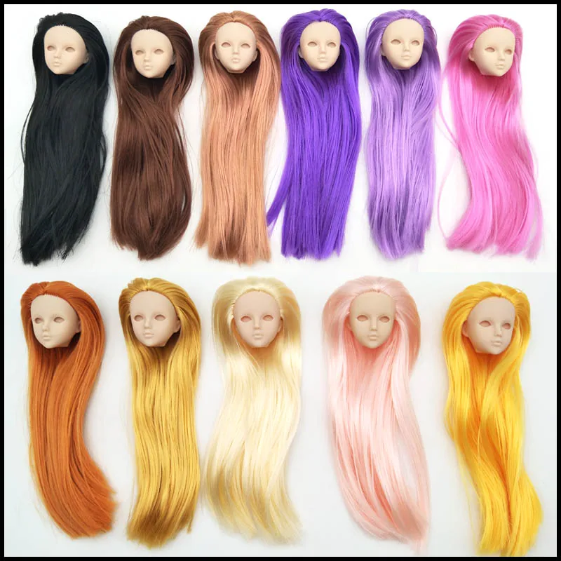 

DIY Soft Practice Makeup Doll Head For 11.5" Dollhouse Heads For 1/6 BJD Doll Practicing Head Without Make Up Eye BJD Dolls