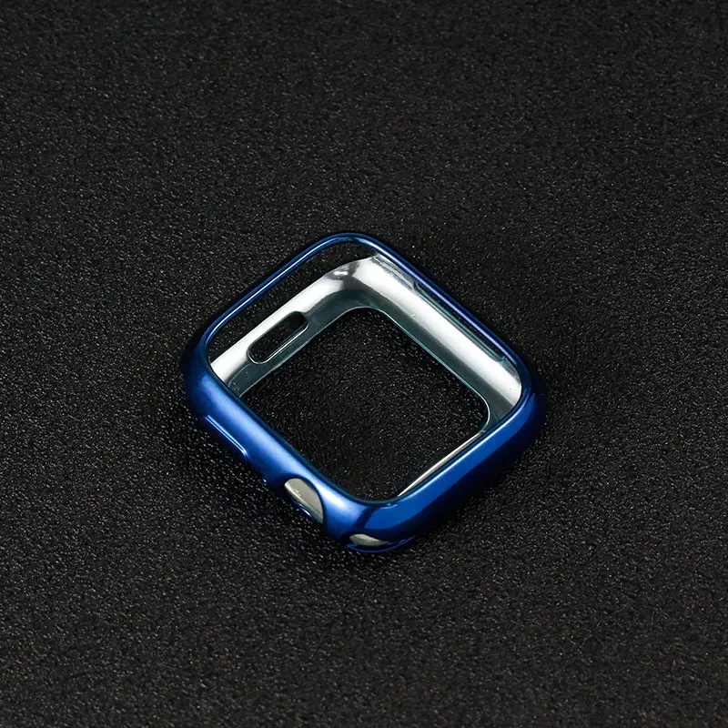 DIMU мягкий прозрачный протектор для часов чехол для Apple Watch Series 4 5 40 мм 44 мм цветной тонкий ТПУ чехол для iWatch 4 5 - Цвет: blue