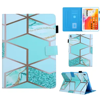 

Shockproof Luxury Marble Geometric for IPad 10.2 Inch 2019 Case PU Leather Auto Wake/Sleep Cover Tablet Stand Card Pen Holder