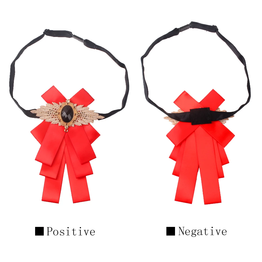 Красный галстук бабочка для женщин Бабочка Дамский повседневные однотонные