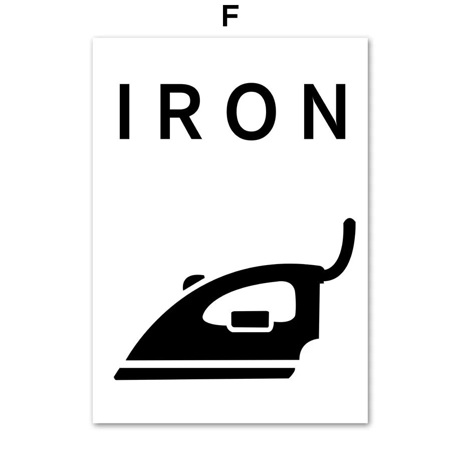 Wash-Dry-Fold-Iron-Laundry-Sign-Black-White-Wall-Art-Canvas-Painting-Nordic-Posters-And-Prints (8)
