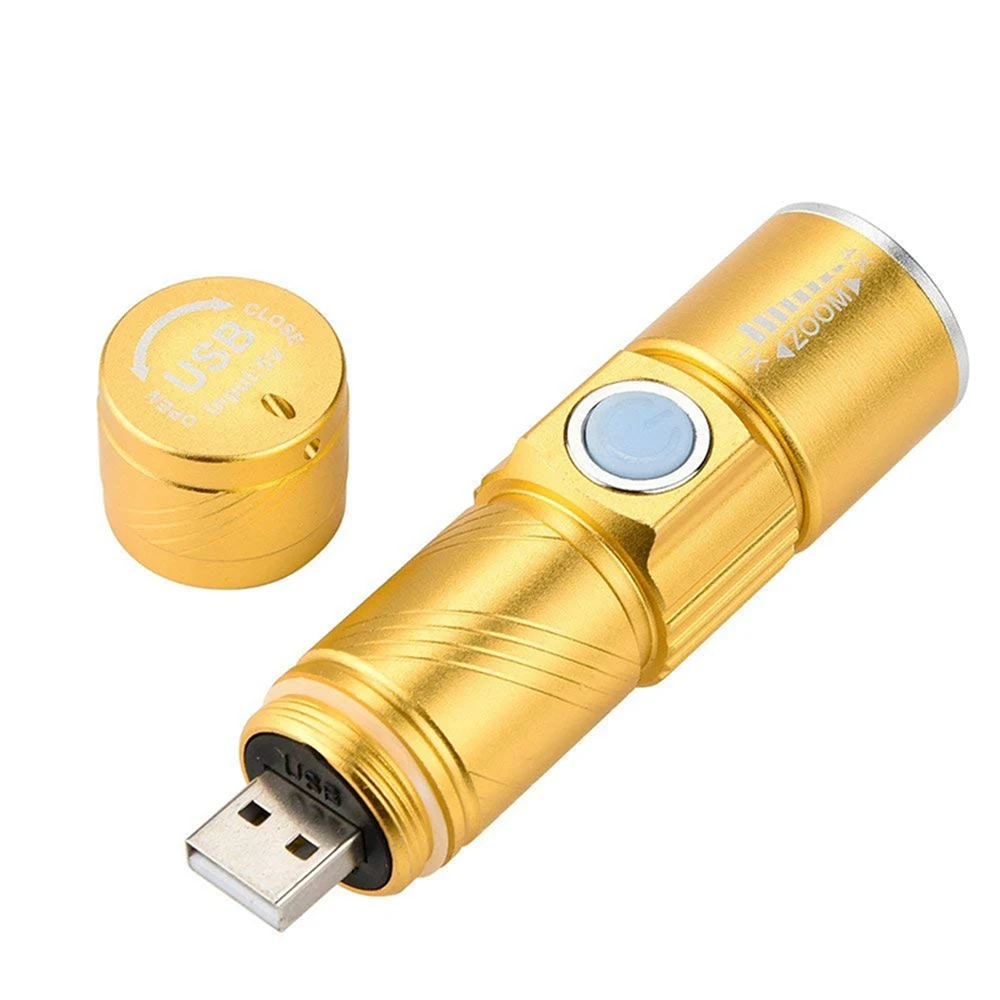 USB Перезаряжаемый светодиодный светильник для вспышки водонепроницаемый