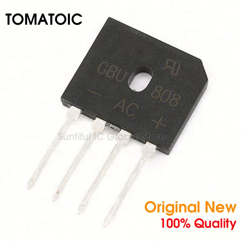 1 шт. GBU808 808 ZIP-4 8A 800V индукции Плита выпрямительный мост строки высокое Мощность |