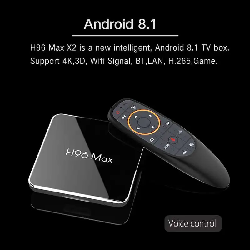 Горячая AMS-Android 8,1 Amlogic S905X2 Smart Tv Box Lpddr4, 4 ГБ, 64 ГБ, 2,4 ГГц и 5 ГГц Wi-Fi Bluetooth 4K 3D Декодер каналов кабельного телевидения с Google V