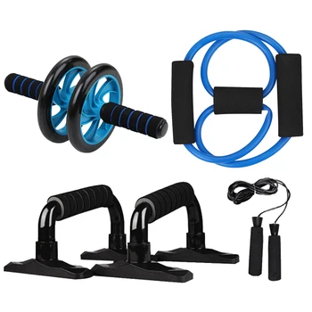 

5 In 1 Fitness Equipment Arm Waist Leg Knee Pad No Noise For Home Jump Rope Body Building AB Wheel Roller Kit Muscle Strength