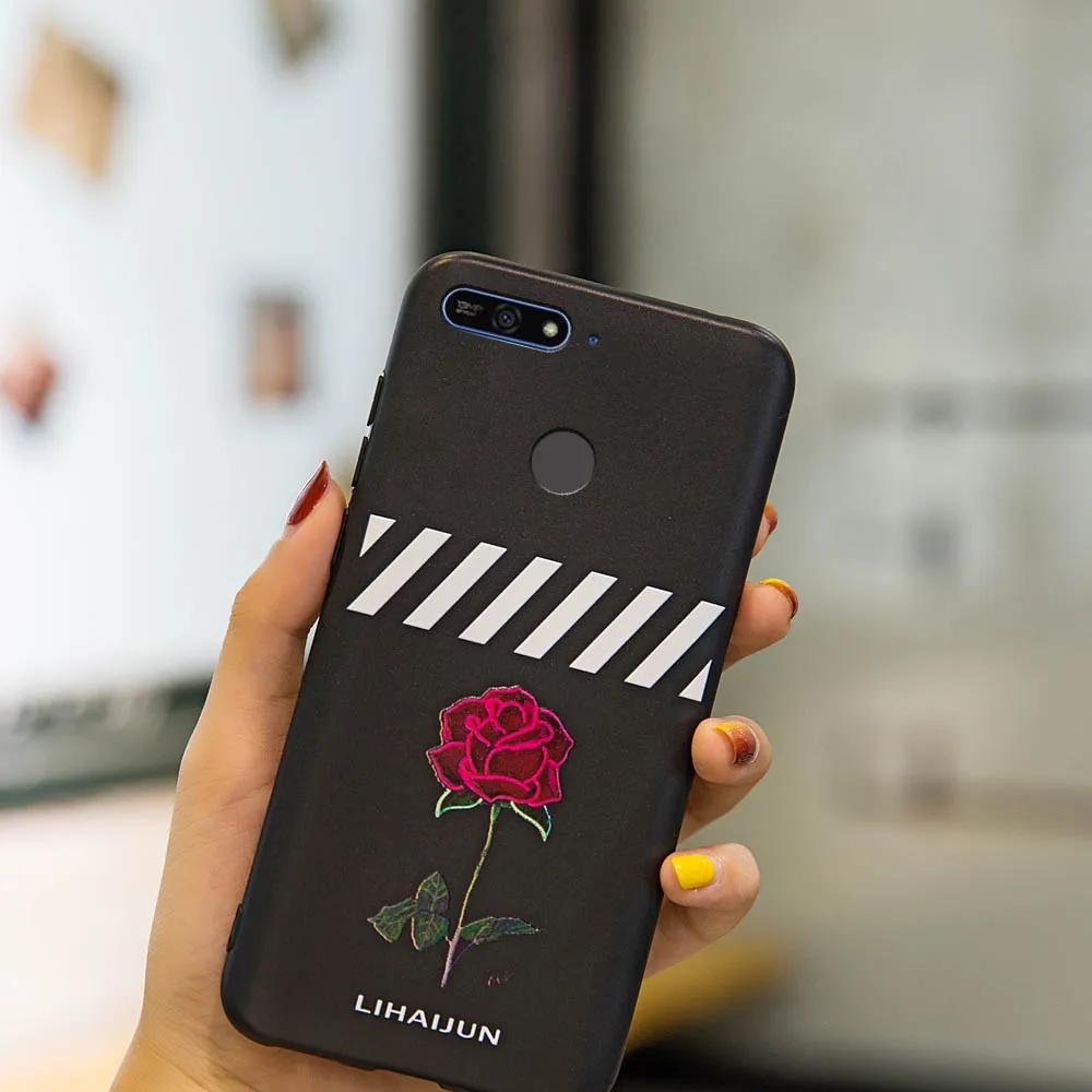 cute cartoon Floral Soft Silicon Case for Huawei Honor 8 Mate 10 20 Lite Light Pro Enjoy 9S Y9 Y7 Y6 Y5 2019 2018 2017 Roque |