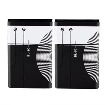 

2Pcs Brand New Replacement 1020mah BL-5C Battery For Nokia 1112 1208 1600 1100