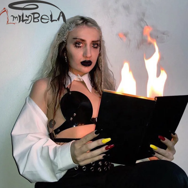 Imily Bela Off Shoudler короткая рубашка женская сексуальная блуза с отложным воротником и