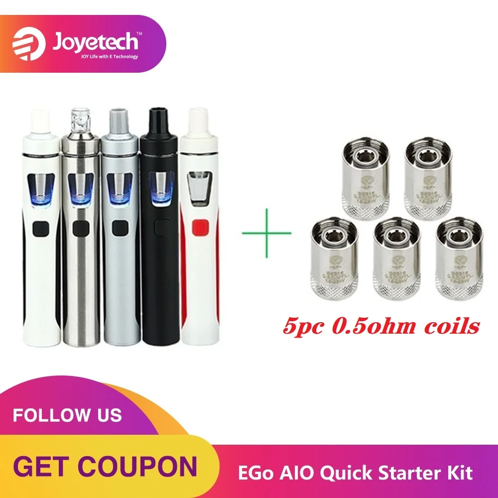 100% оригинальный комплект Joyetech EGo AIO батарея 1500 мАч с баком атомайзера 2 мл