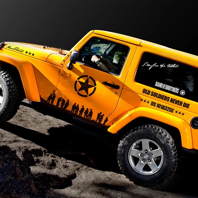 1 комплект автомобильная виниловая отражающая наклейка Noizzy для Jeep Wrangler