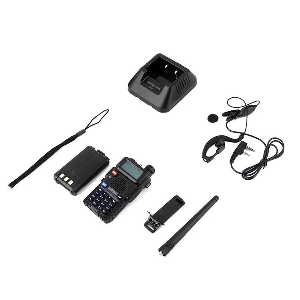 

UV-5R FM Walkie Talkie VHF / UHF radio with dual band, display, standby and built-in clock