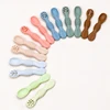 Baby Spoon Fork Set Food Grade Silicone Sticky Spoon Children Cutlery Training Spoon Feeding Tableware Soft Kitchen Accessories 1