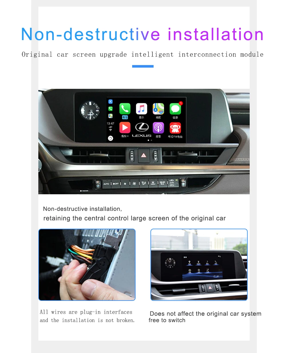 Беспроводной CarPlay, для Lexus NX ES US iS CT RX GS LS LX LC RC 2012- мультимедийный интерфейс CarPlay и Android автоматический комплект модернизации