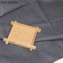 Хлопок пряжа окрашенный, темный серый черный большой решетки в клетку Хаундстут ткани для DIY летняя блуза рубашка платье ткань